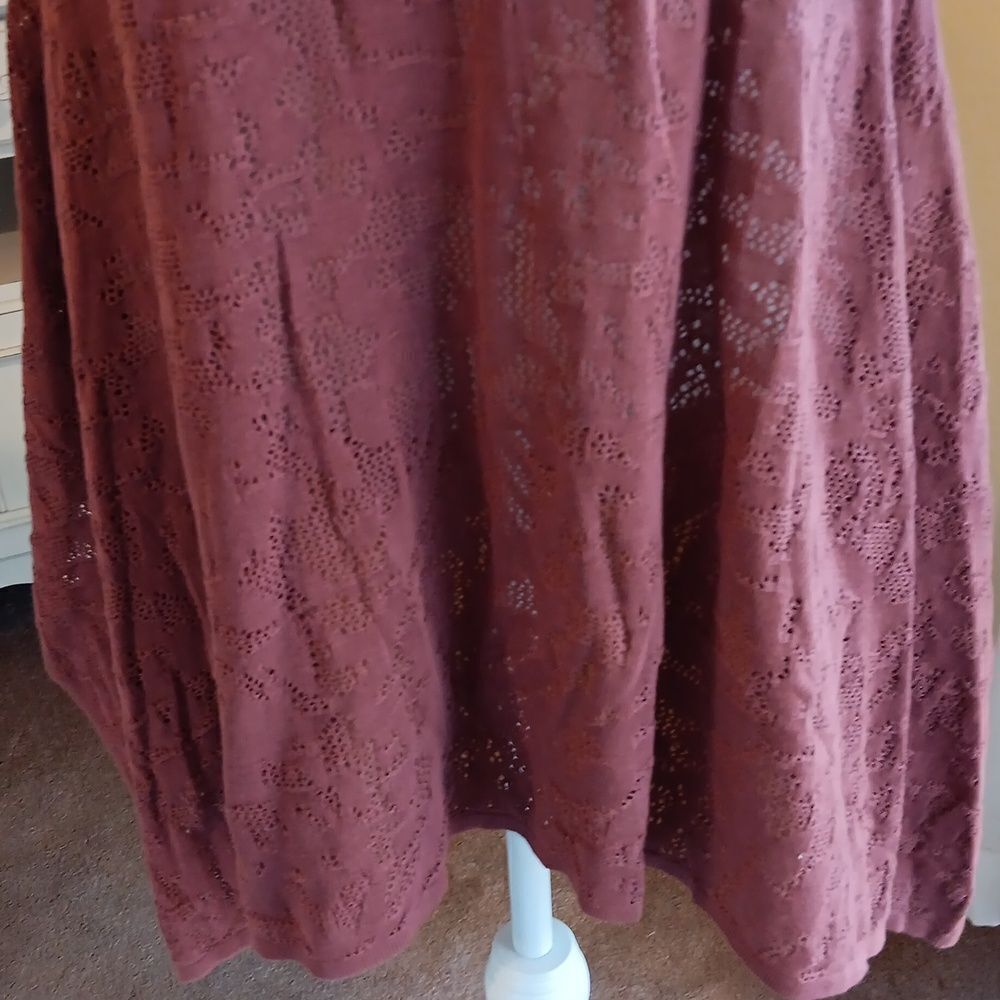 Peruvian Connection Sedona Red LA Jolla Tunic . Boho . Soft Girl.  Coastal - Picture 4 of 12
